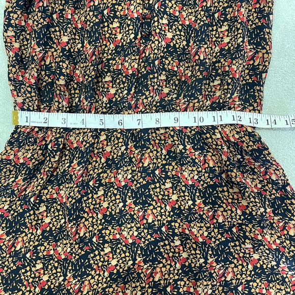 Silk Floral Ruffle Dress Size Small - Picture 10 of 13